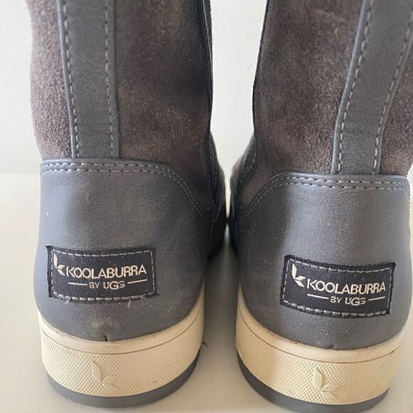 Koolaburra by UGG Tynlee Gray Waterproof Faux Fur Trim Boot Size 6 - Picture 4 of 8